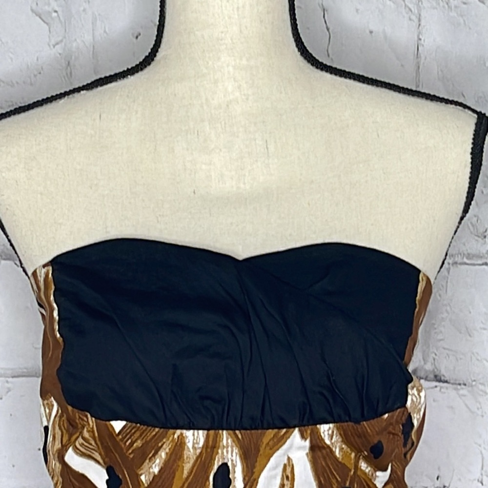 Ashley Stewart Strapless Sexy Brown White Black Dress Size… - Picture 2 of 5